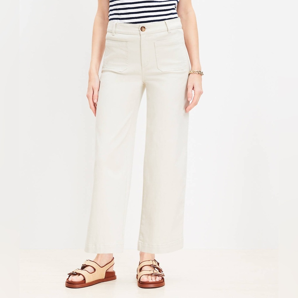 loft palmer wide leg cropped pants